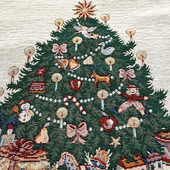 NWT! Hancock Minnesota Vintage Christmas Tree Tapestry Material Panel - Picture 2 of 7